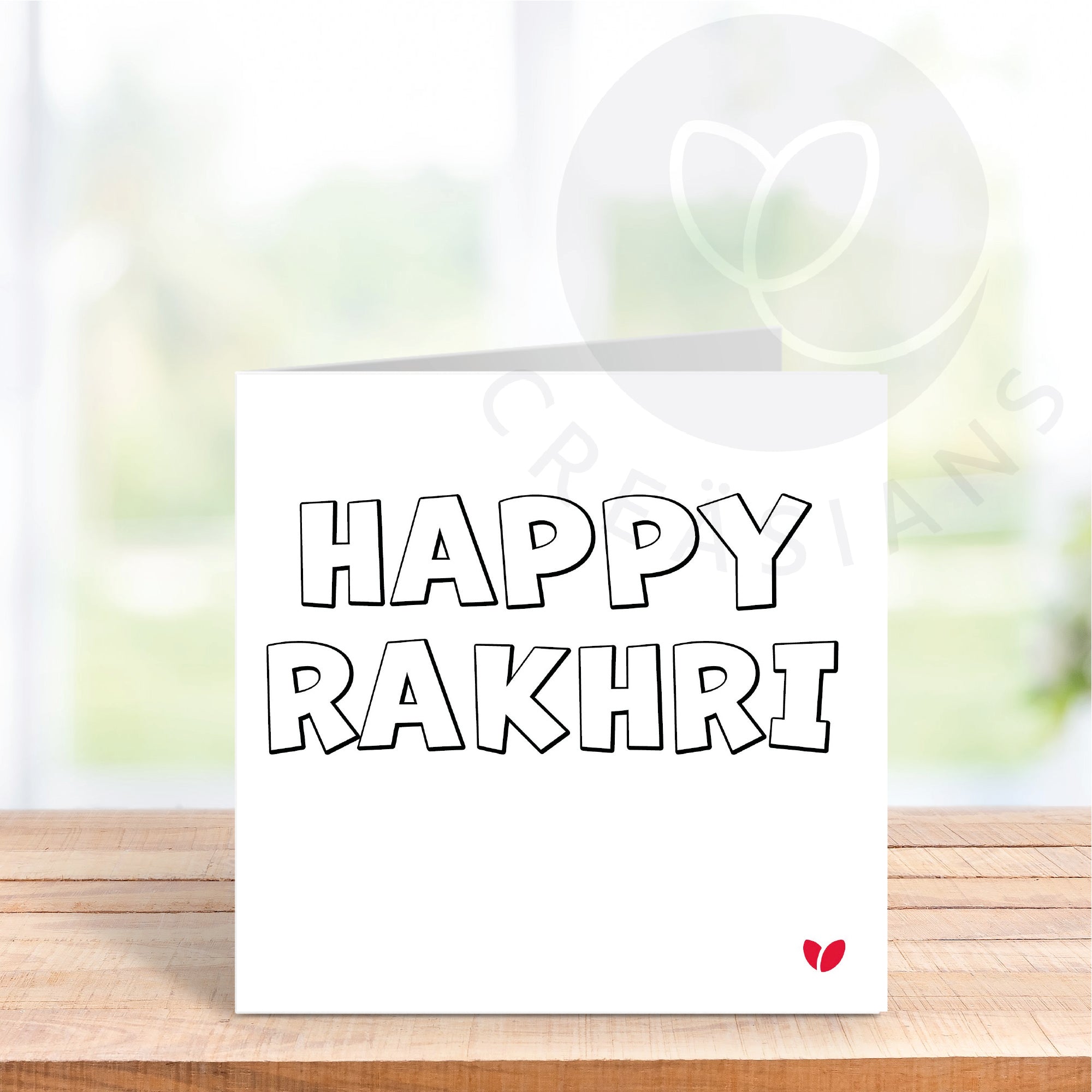 Rakhri card- colour in card - greeting card