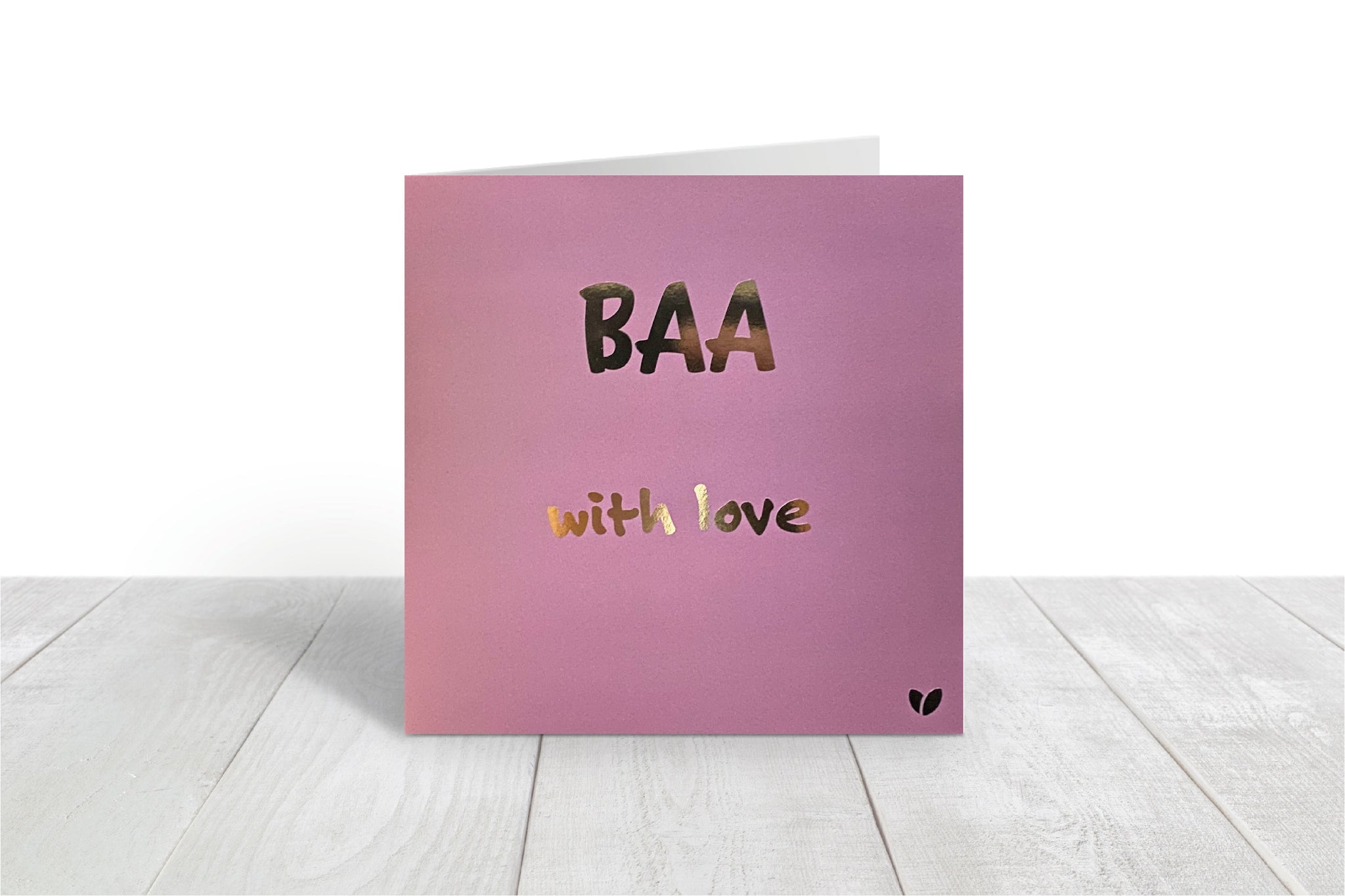 Baa, with love greeting card