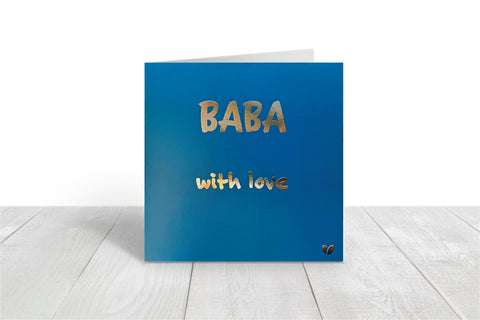 Baba, with love greeting card