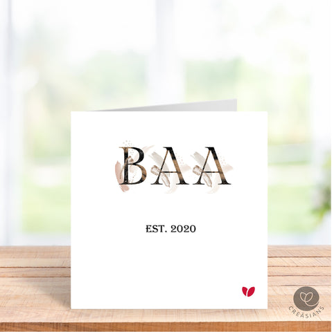 Baa Mothers Day card - Baa's 1st Mothers Day as a Baa Mummy, Amma, Dadi -  Mothers Day card