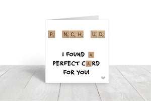 PNCH Perfect Card Scrabble greeting card