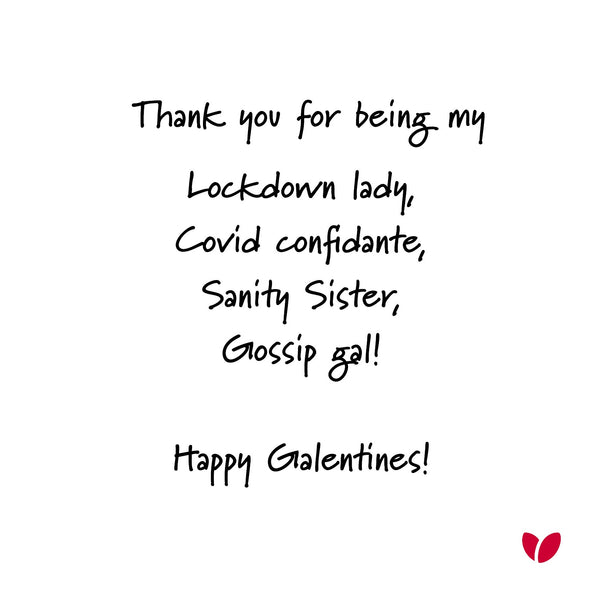 Sanity Sister, Gossip gal Galentines greeting card