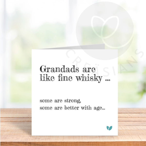 Happy Father's Day card - Dads are like Whisky greeting card - Fathers Day