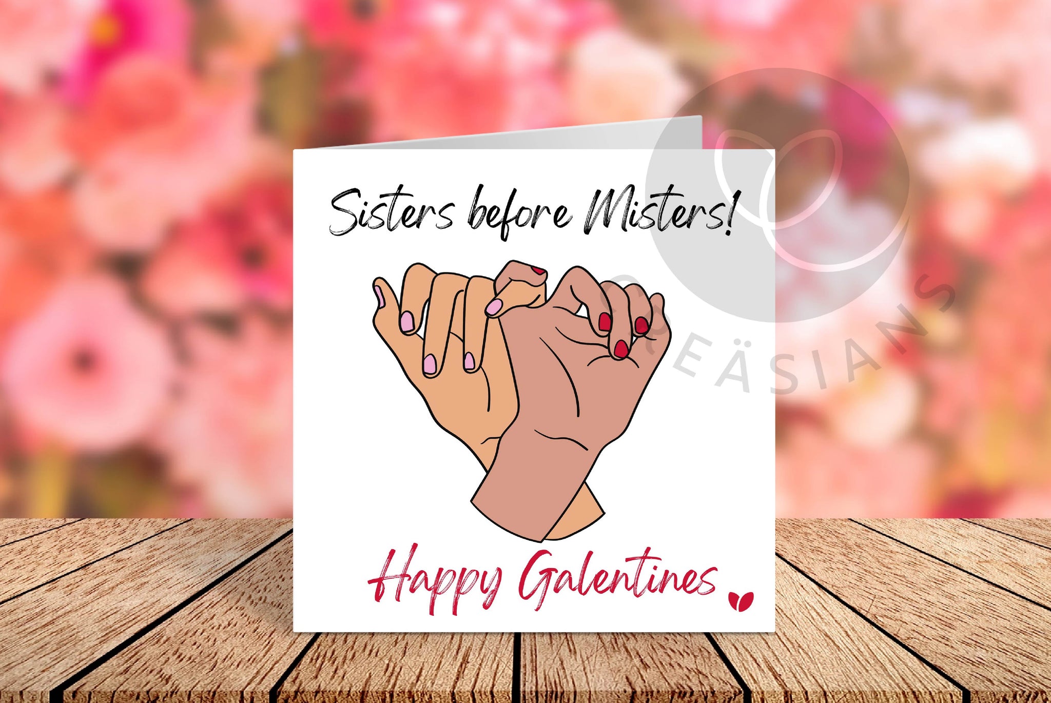 Sisters before Misters Galentines greeting card
