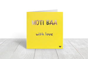 Moti Baa, with love greeting card