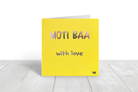 Moti Baa, with love greeting card